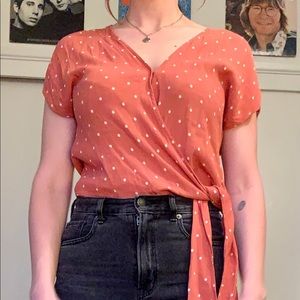 Polka dot Madewell top
